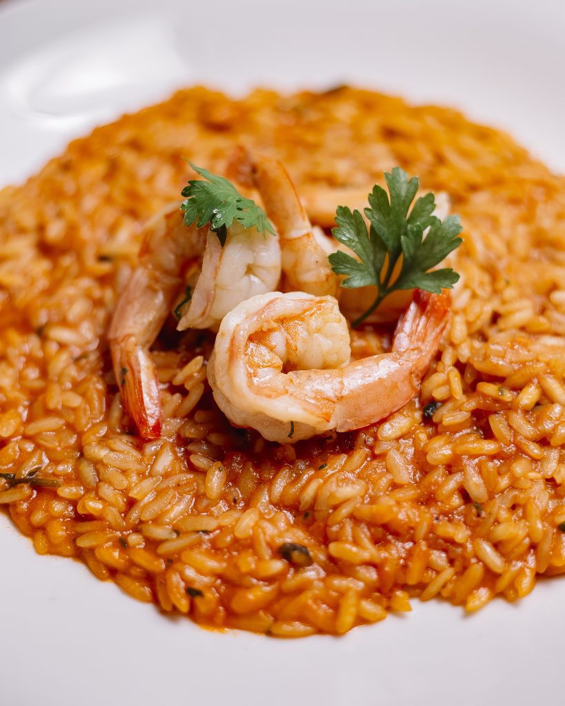 Seafood rice dish