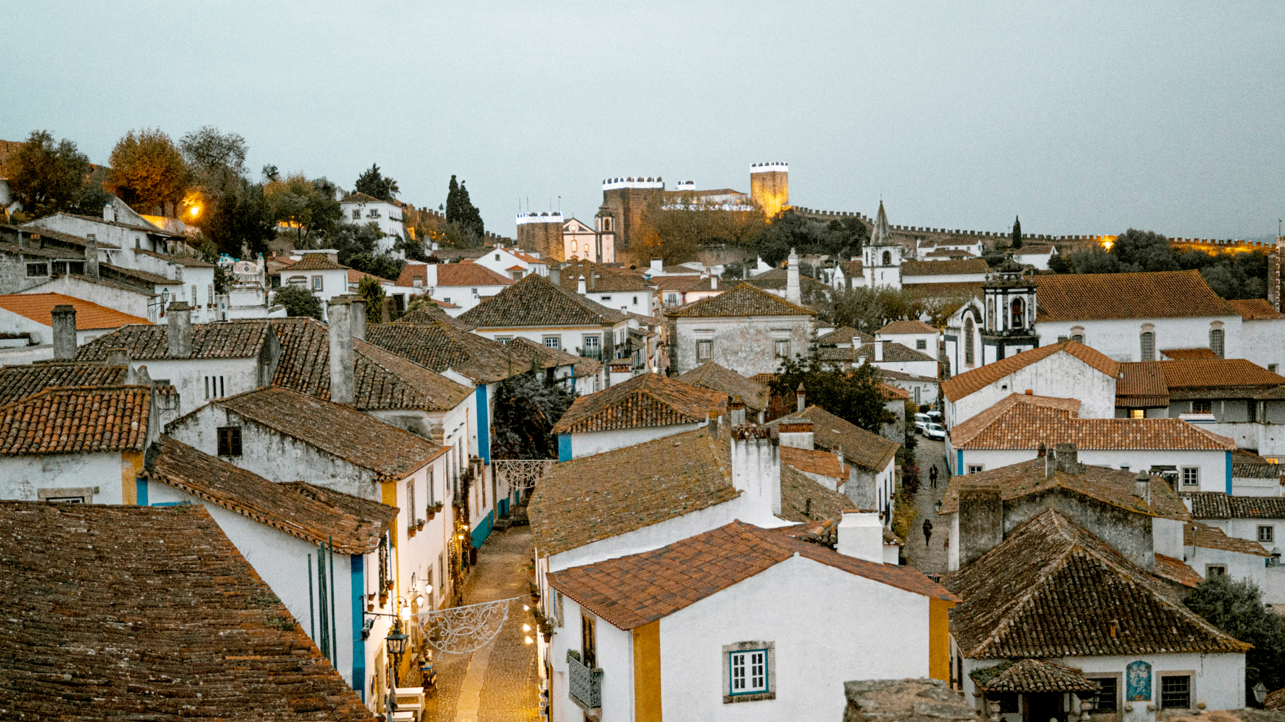 Óbidos City view with castle