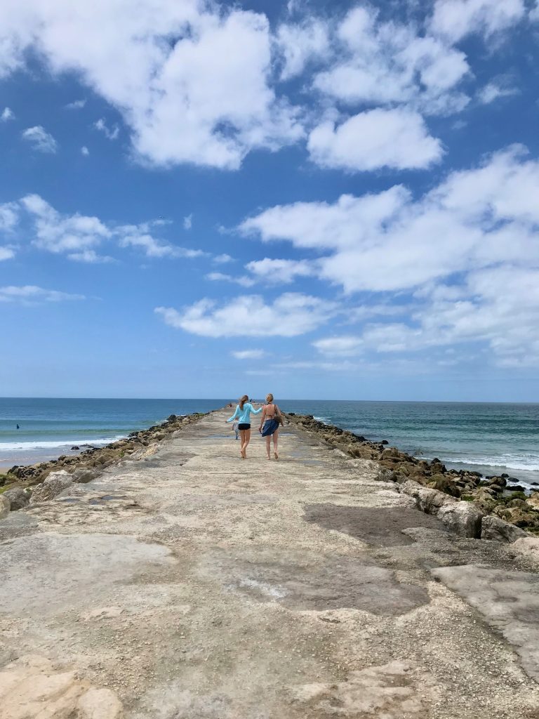 View of Sea and Sky, in a jetty, in Almada