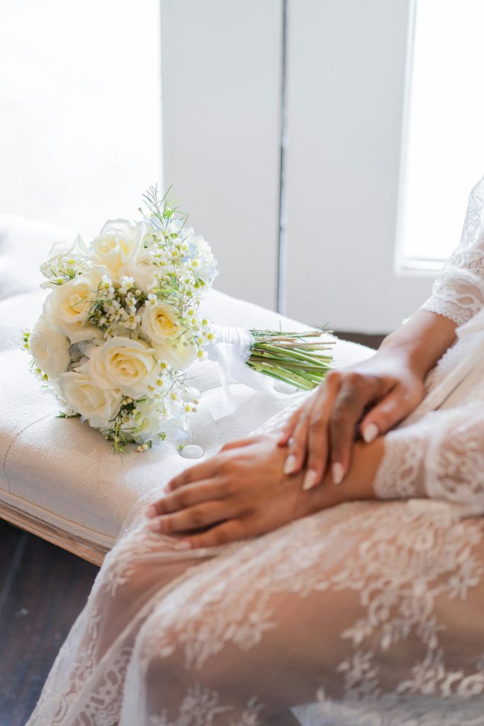 Bride and Flowers