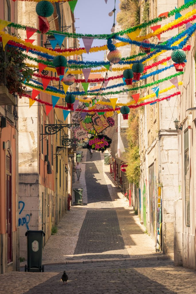 Decorations for Saint Anthony in Lisbon street