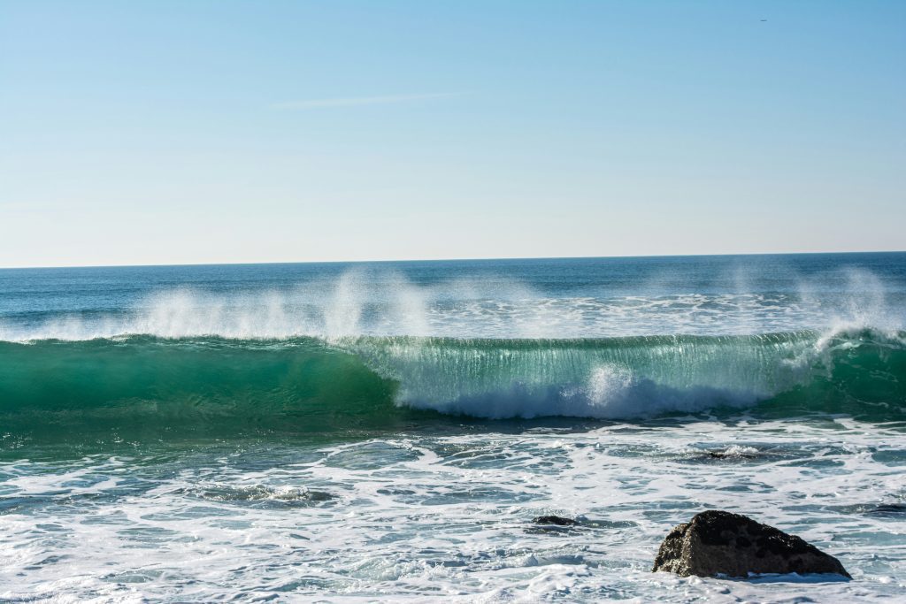 Waves crashing Costa da Caparica